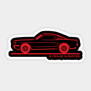 1964 Mustang Fastback Red Sticker